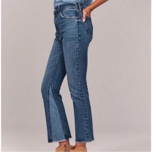 Abercrombie & Fitch The Kick Flare Ultra High Rise Jeans Size 25 0R Two Tone